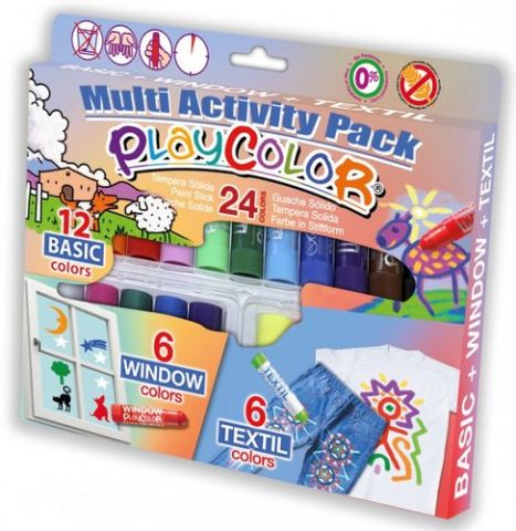 TEMPERA INSTANT SOLIDA PLAYCOLOR MULTI-ACTIVITY 24