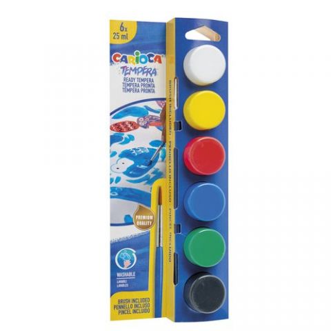 TEMPERA CARIOCA 25ml (bote)  ESTUCHE de 6