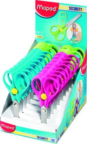 TIJERAS ESCOLARES MAPED SECURITY 13 cm. EXPOSITOR