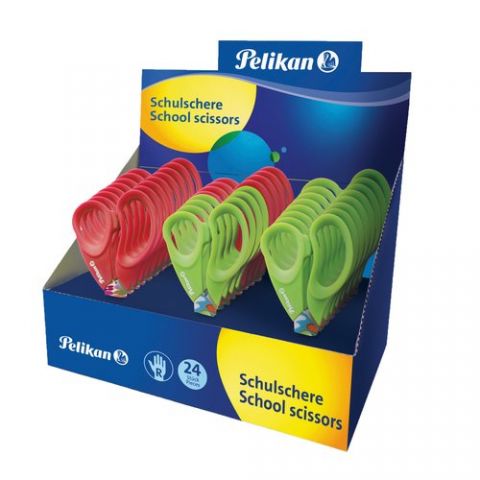 TIJERAS ESCOLARES PELIKAN FANCY 5 SURTIDO EXPOSITO