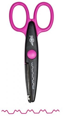 TIJERAS FAIBO DENTADA 13 cm ROSA