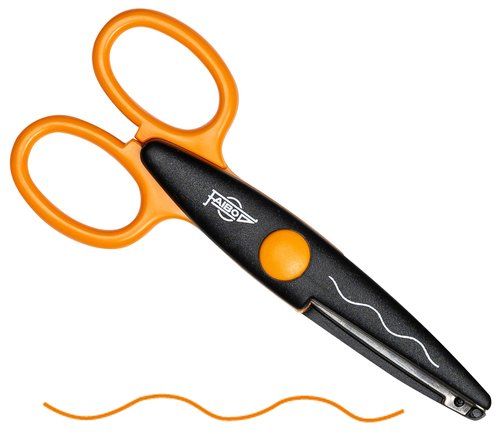 TIJERAS FAIBO DENTADA 13 cm FUCSIA