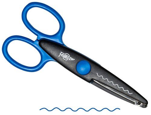 TIJERAS FAIBO DENTADA 13 cm AZUL