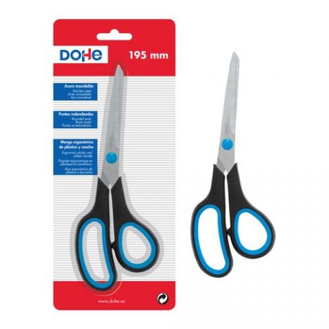 TIJERAS DOHE ERGONOMICA 195 mm. ASIMETRICA NEGRO Y