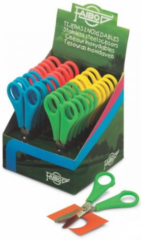 TIJERAS ESCOLARES FAIBO 13 cm. EXPOSITOR de 20