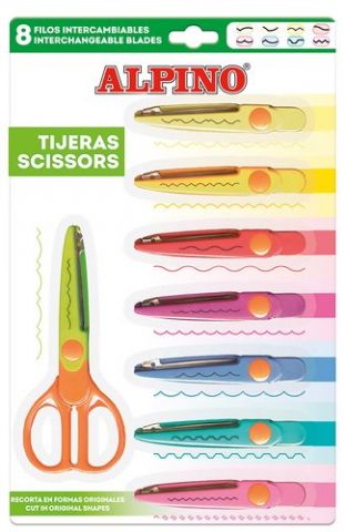 TIJERAS ESCOLARES ALPINO FASHION SHAPES 8+1 CORTES