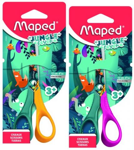 TIJERAS ESCOLARES MAPED VIVO JUNGLE FEVER 12 cm. B