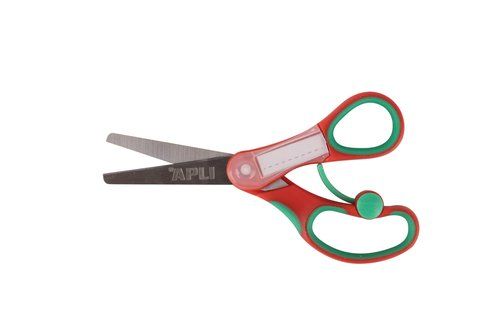TIJERAS ESCOLARES APLI 13,5cm. NOMBRE ROJA