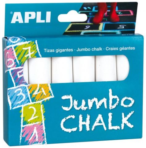 TIZAS APLI JUMBO BLANCAS CAJA de 6