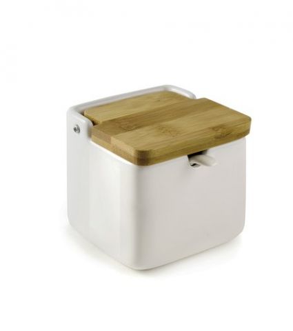 AZUCARERO IBILI CERAMICA  Y BAMBU BLANCO