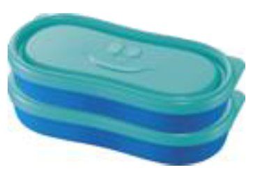 TUPPER MAPED SNACK BOX CONCEPT KIDS AZUL PACK DE 2