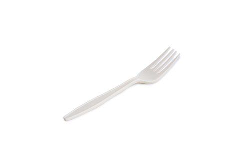 TENEDOR DE MAIZ BIODEGRADABLE 16.6cm. BLANCO PAQUE