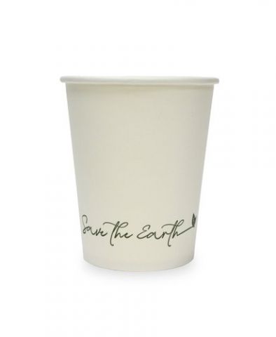 VASOS CARTON BLANCO 8 OZ CAFE 240 ml. BOLSA DE 50