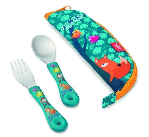 SET de 2 CUBIERTOS MAPED PICNIK JUNGLE FEVER CON E