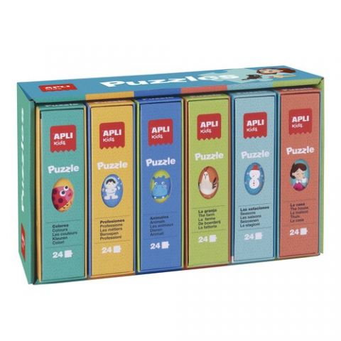 PUZLE EDUCATIVO APLI KIDS AZUL 24 PIEZAS EXPOSITOR