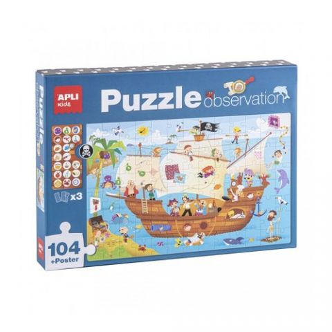 PUZLE EDUCATIVO APLI KIDS 104 PIEZAS OBSERVATION B