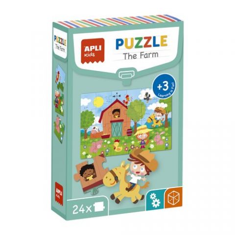 PUZLE EDUCATIVO APLI KIDS 24 PIEZAS LA GRANJA (+3