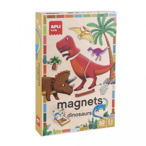 PUZLE EDUCATIVO MAGNETICO APLI KIDS FUN DINOS 52 P