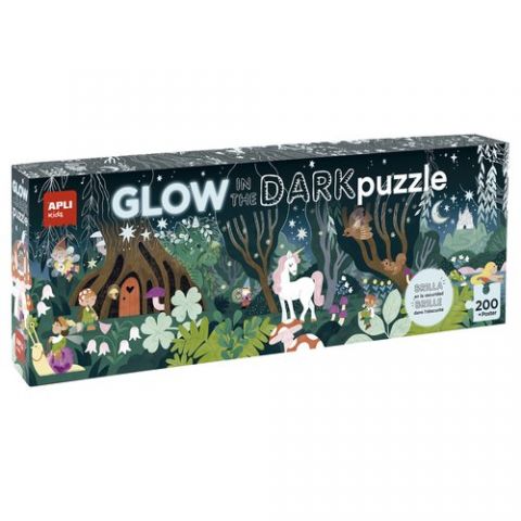 PUZLE EDUCATIVO APLI KIDS GLOW IN THE DARK BOSQUE