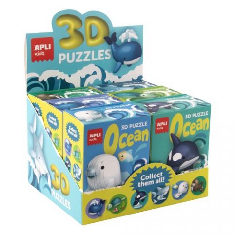 PUZLE EDUCATIVO APLI KIDS 3D ANIMALES DEL OCEANO S
