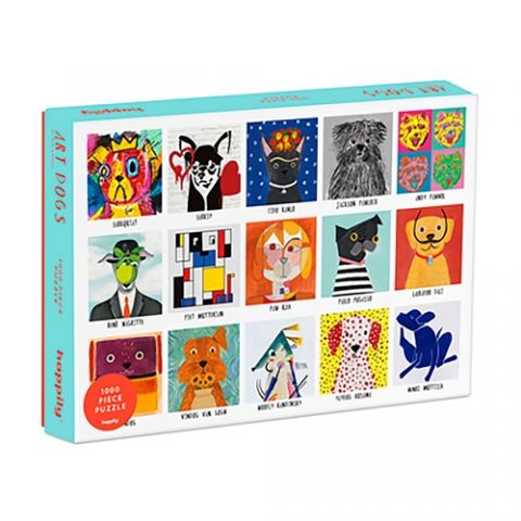 PUZLE HAPPILY 1000 PIEZAS ART DOGS