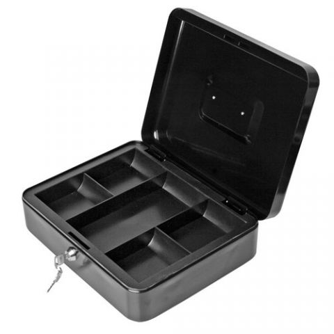 CAJA DE CAUDALES FOROFIS 30x24x9 cm NEGRO