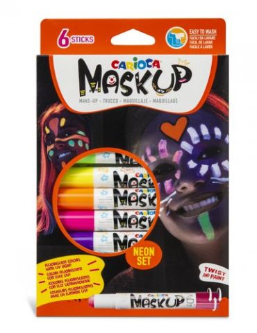 MAQUILLAJE CARIOCA BARRA FLUO SET de 6 (brilla en