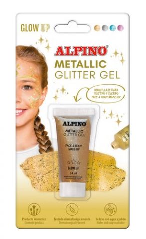 MAQUILLAJE ALPINO GLITTER GEL METALICO ORO BLISTER