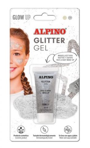 MAQUILLAJE ALPINO GLITTER METALICO PLATA BLISTER D