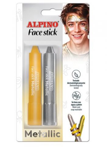MAQUILLAJE ALPINO FACE STICK  METALLIC BARRA de 5