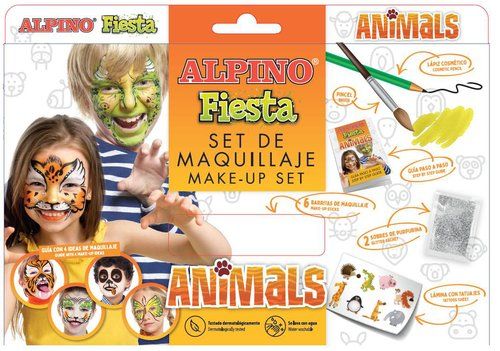 MAQUILLAJE ALPINO FIESTA SET ANIMALS (6 COLORES x