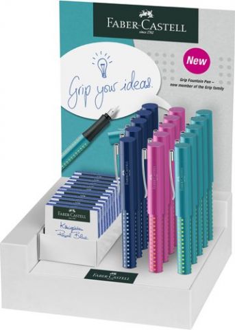 PLUMA FABER-CASTELL GRIP 2010 9(F)+6(M) EXPOSITOR