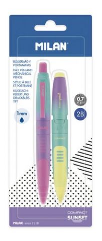 JUEGO BOLIGRAFO+PORTAMINAS MILAN COMPACT SUNSET