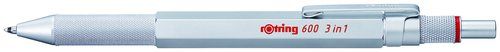 BOLIGRAFO-MULTIFUNCION ROTRING 600 (3 f.) PLATEADO