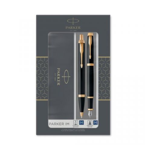 JUEGO BOLIGRAFO+PLUMA PARKER IM NEGRO GT