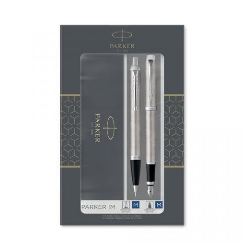 JUEGO BOLIGRAFO+PLUMA PARKER IM ACERO CT