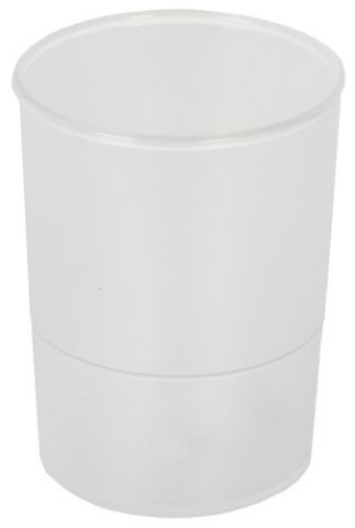 PORTA LAPICES PLASTICO REDONDO CRISTAL