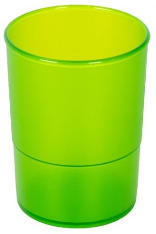 PORTA LAPICES PLASTICO REDONDO TRASLUCIDO KIWI