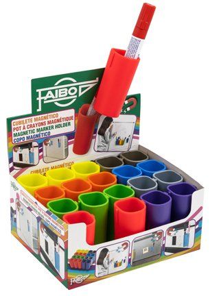 PORTA LAPICES MAGNETICO CUADRADO SURTIDO EXPOSITOR