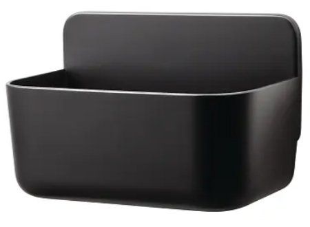 CESTA DUCHA TESA LAVAA AUTOADHESIVA PEQUEÑA NEGRA