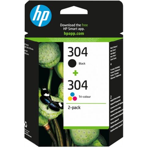 PACK CARTUCHO NEGRO-COLOR HP 304 + 304