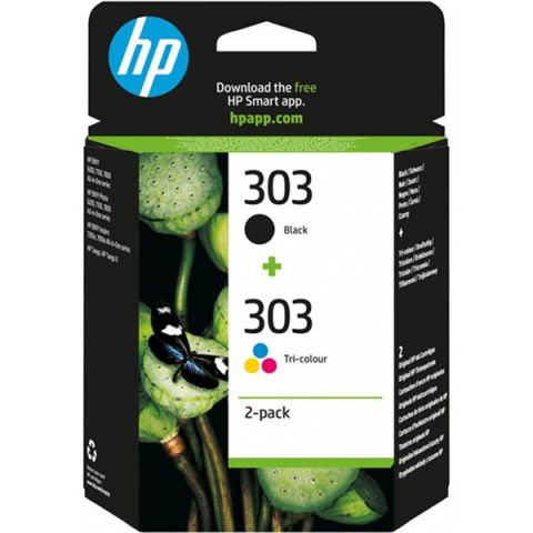 PACK CARTUCHO NEGRO-COLOR HP 303 + 303