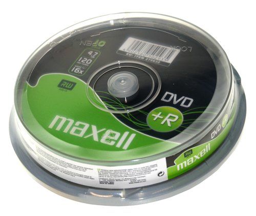 DVD +R MAXELL 4,7GB 16x SPINDLE DE 10 (Incluye Can