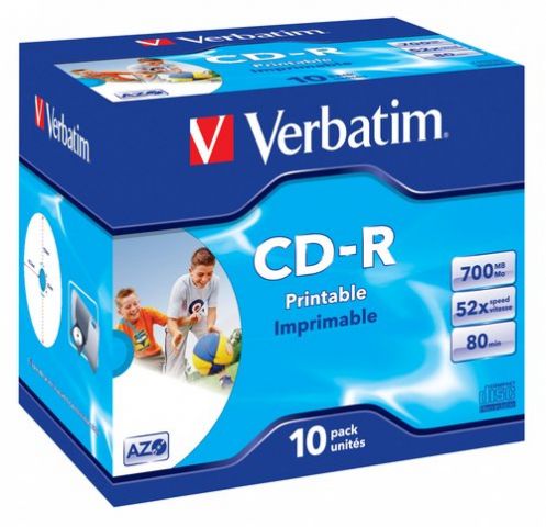 CD-ROM VERBATIM 700MB 52x JEWEL CASE 10 SUPER AZO