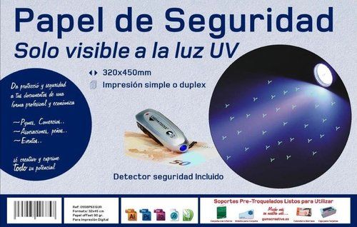 PAPEL YOSAN DE SEGURIDAD 90gr CON DETECTOR UV 32x4