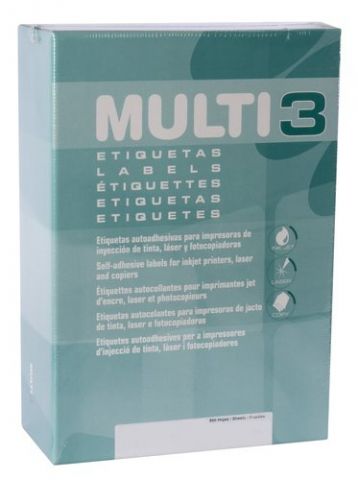 ETIQUETAS ADH.IMPR.MULTI3 A4 BLANCA C.RECTOS CAJA