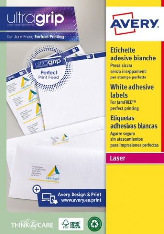 ETIQUETAS ADH.IMPR.AVERY A4 BLANCA C.ROMOS CAJA 10