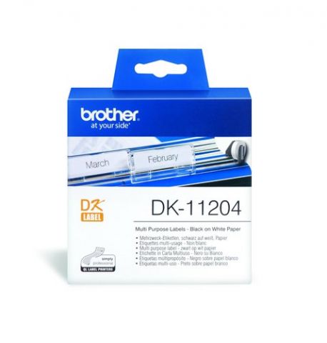 ETIQUETAS BROTHER PRECORTADA PAPEL BLANCO 17x54 mm