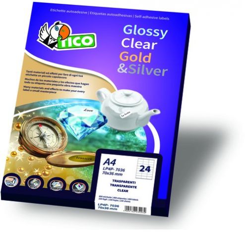 ETIQUETAS ADH.IMPR.TICO A4 BLANCA BRILLANTE LASER