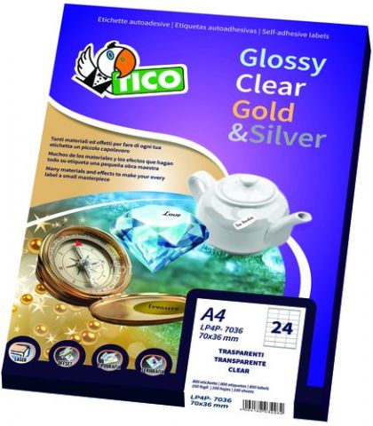 ETIQUETAS ADH.IMPR.TICO A4 SATINADA ORO LASER CAJA